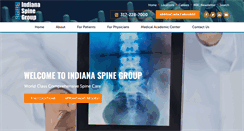 Desktop Screenshot of indianaspinegroup.com